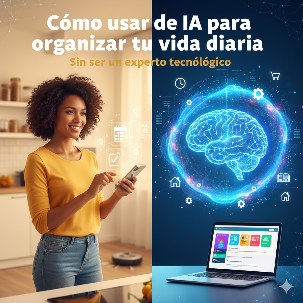“Cómo usar la IA para organizar tu vida diaria sin ser un experto tecnológico”.