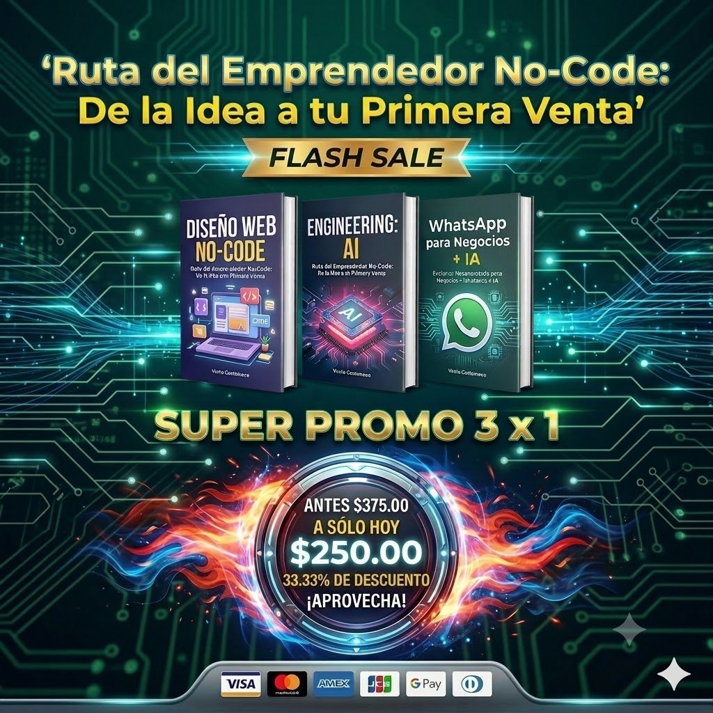 Kit para emprendedores con ebooks de WhatsApp, diseño web e inteligencia artificial