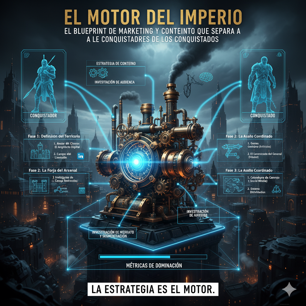 El Motor del Imperio: El Blueprint de Marketing y Contenido que Separa a los Conquistadores de los Conquistados.