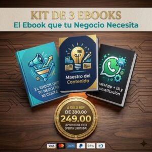 Kit de Ventas y Marketing Digital: 3 Ebooks para Vender Más Online